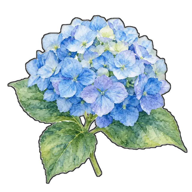 紫陽花の枠付き版