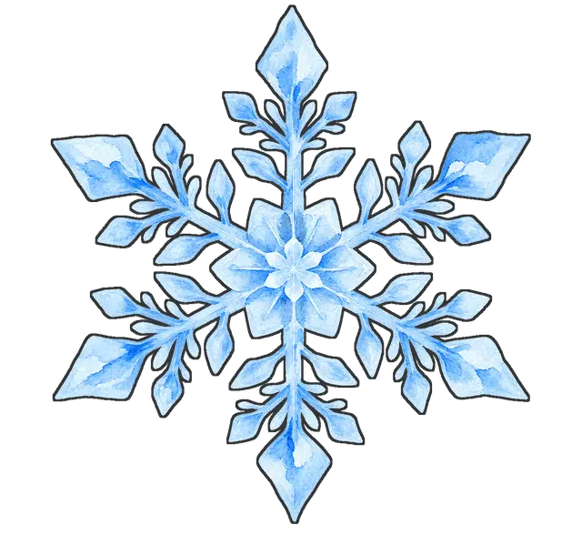 雪の結晶の枠付き版