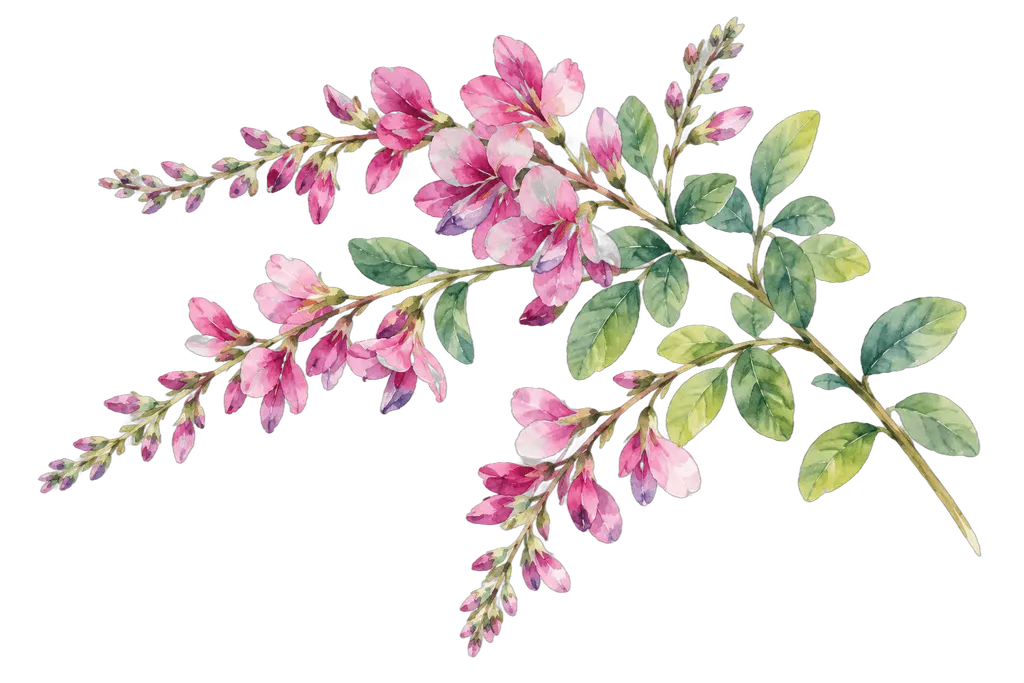 水彩の萩の花。施設だより向けフリー素材