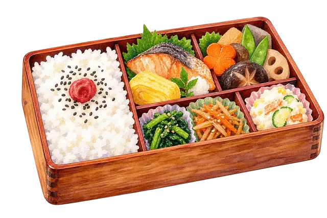 水彩のお弁当