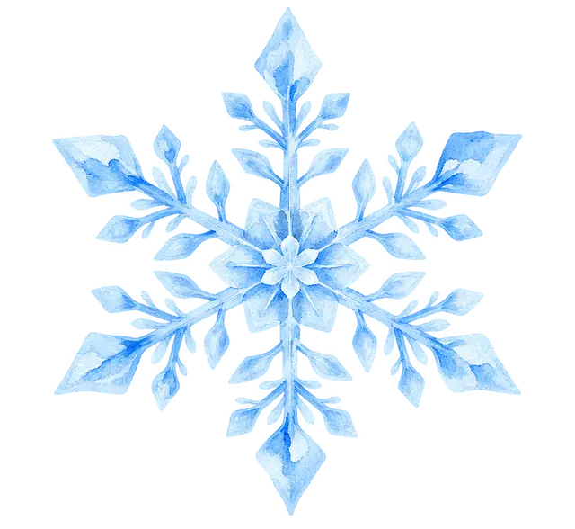 水彩の雪の結晶